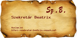 Szekretár Beatrix névjegykártya